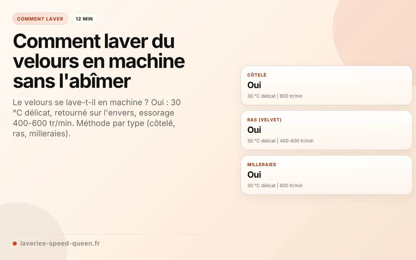 Comment laver du velours en machine sans l'abîmer