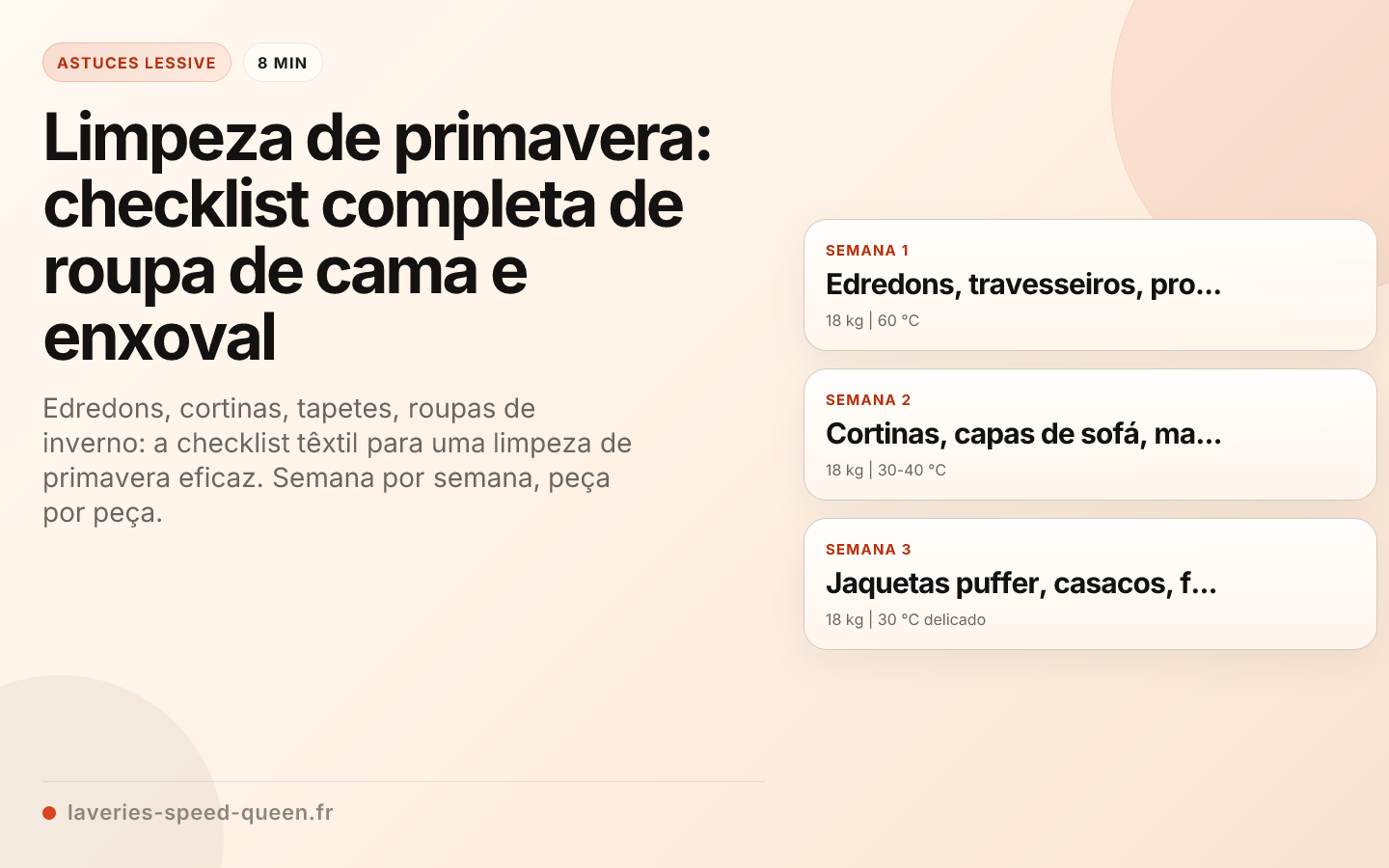 Limpeza de primavera: checklist completa de roupa de cama e enxoval