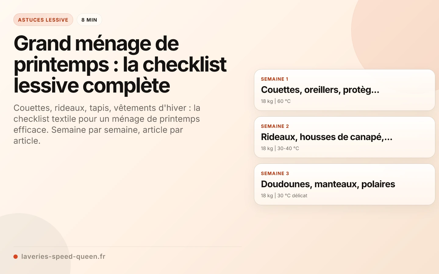 Grand ménage de printemps : la checklist lessive complète