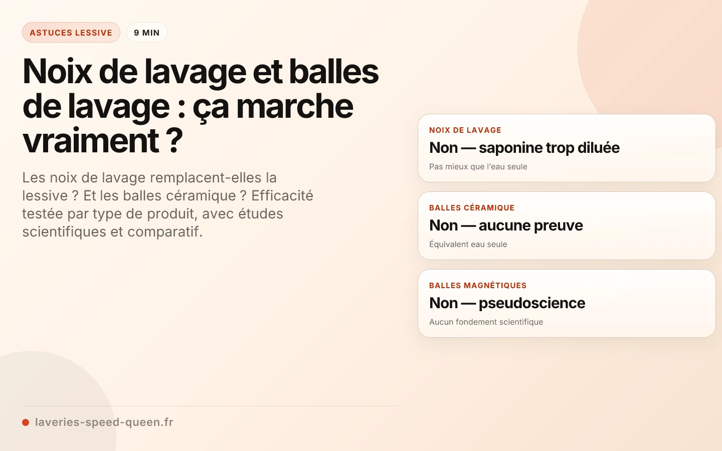 Noix de lavage et balles de lavage : ça marche vraiment ?