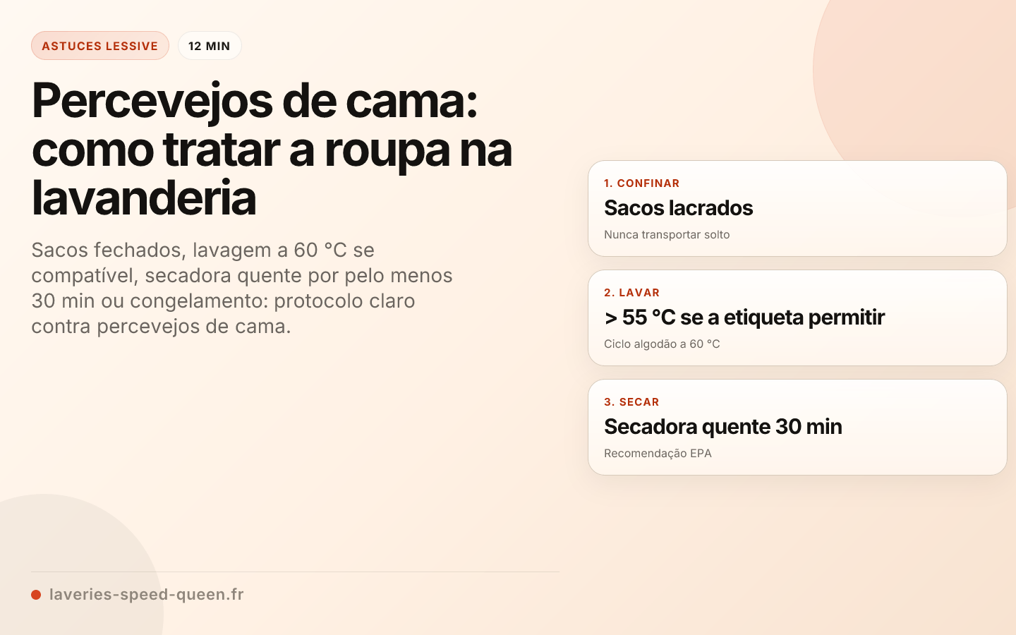 Percevejos de cama: como tratar a roupa na lavanderia