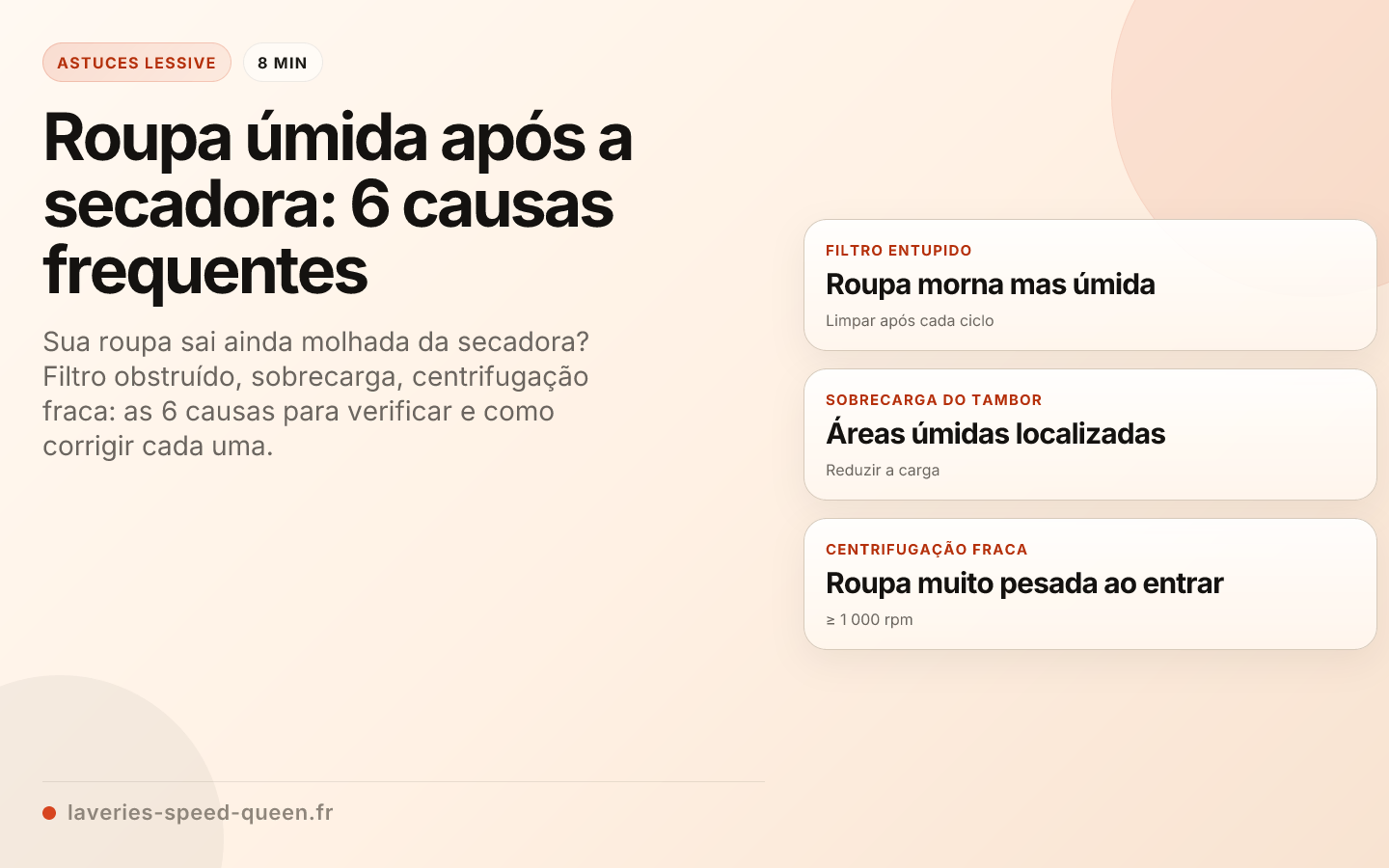 Roupa úmida após a secadora: 6 causas frequentes