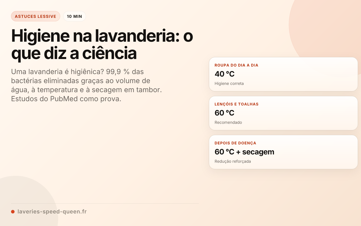 Higiene na lavanderia: o que diz a ciência