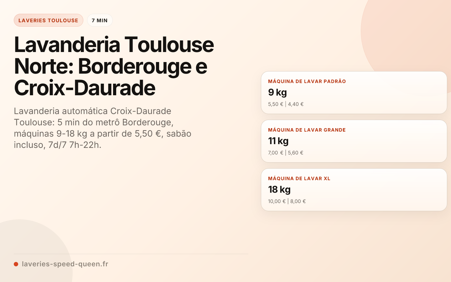 Lavanderia Toulouse Norte: Borderouge e Croix-Daurade