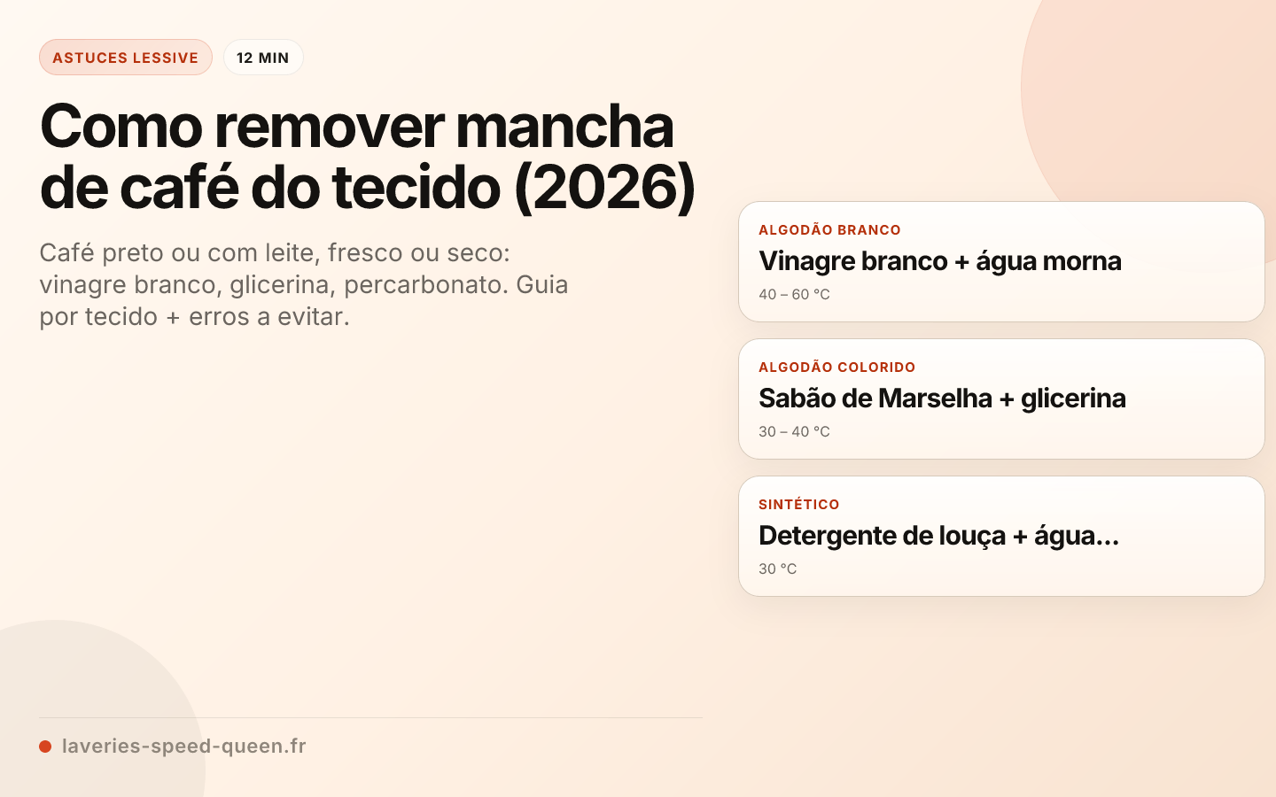 Como remover mancha de café do tecido (2026)