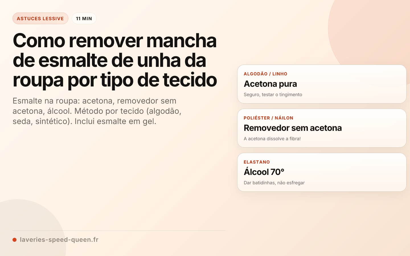 Como remover mancha de esmalte de unha da roupa por tipo de tecido