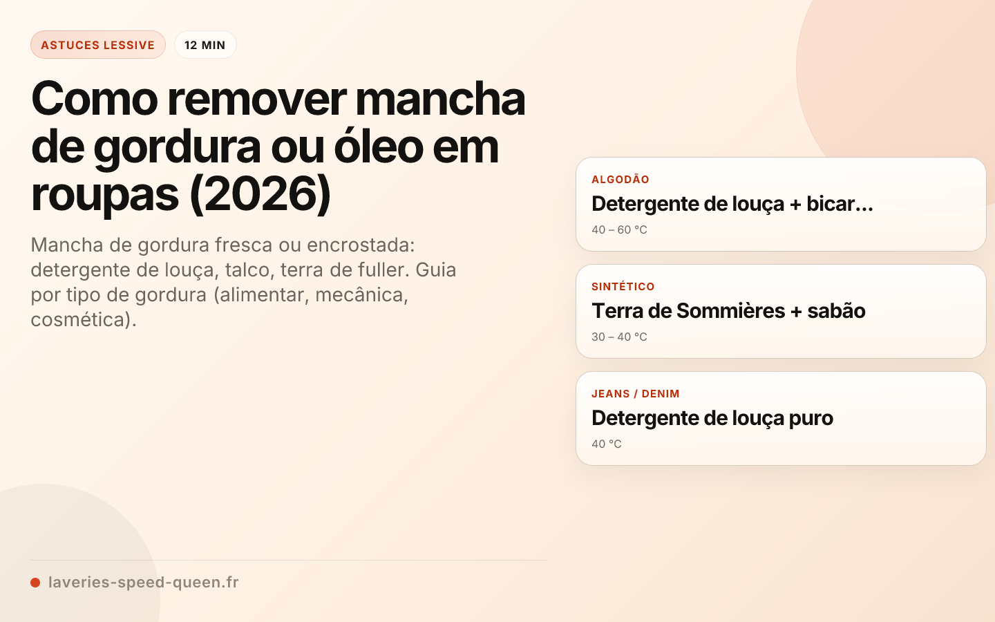 Como remover mancha de gordura ou óleo em roupas (2026)