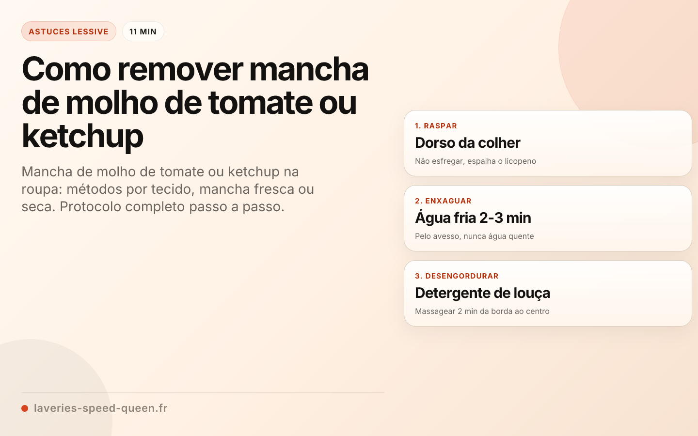 Como remover mancha de molho de tomate ou ketchup