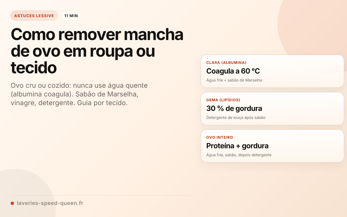 Como remover mancha de ovo em roupa ou tecido