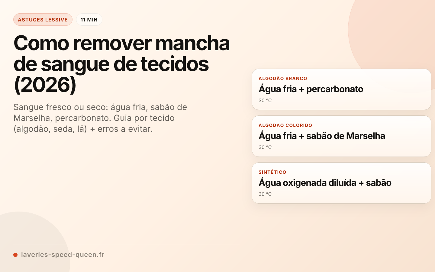 Como remover mancha de sangue de tecidos (2026)