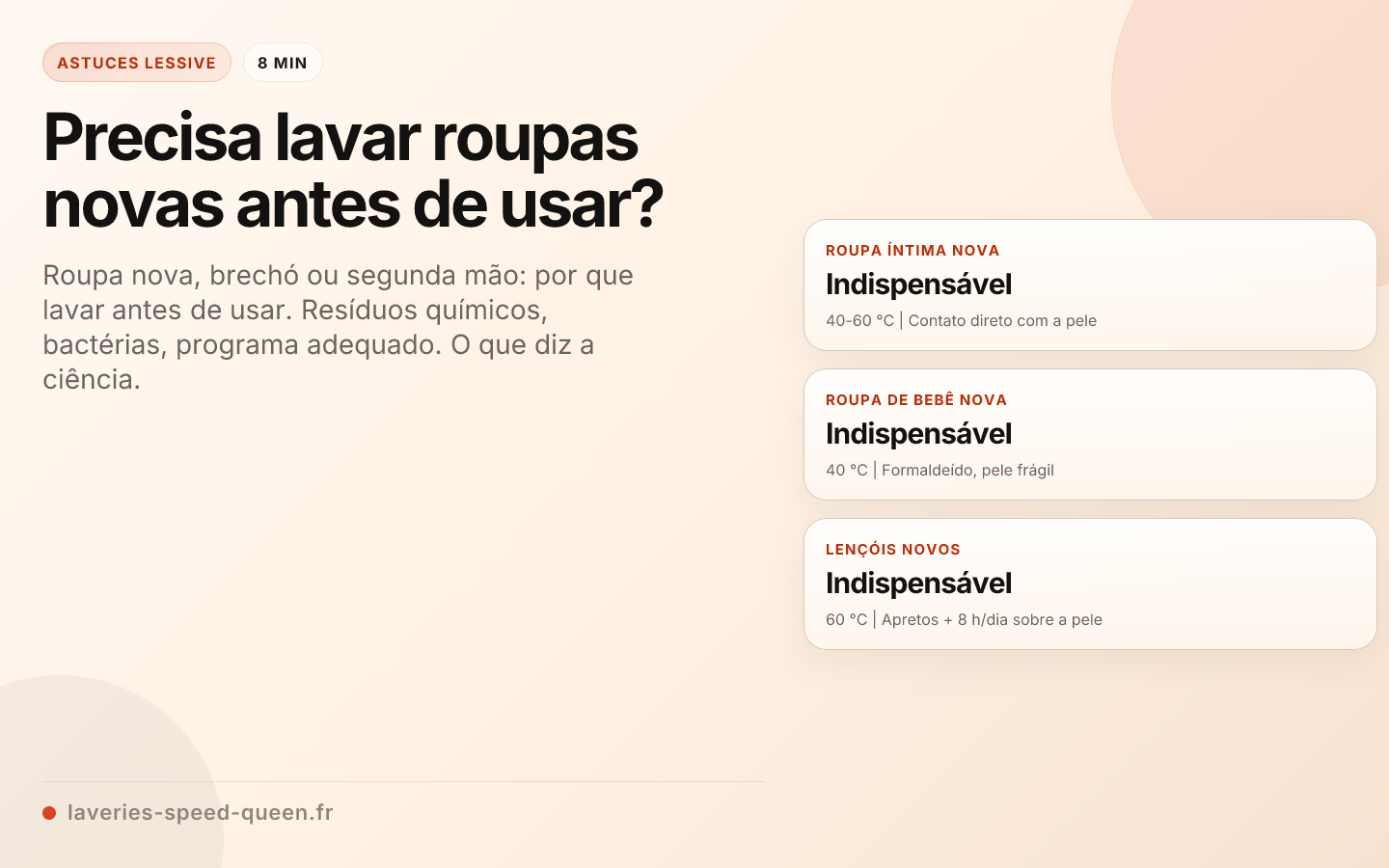 Precisa lavar roupas novas antes de usar?