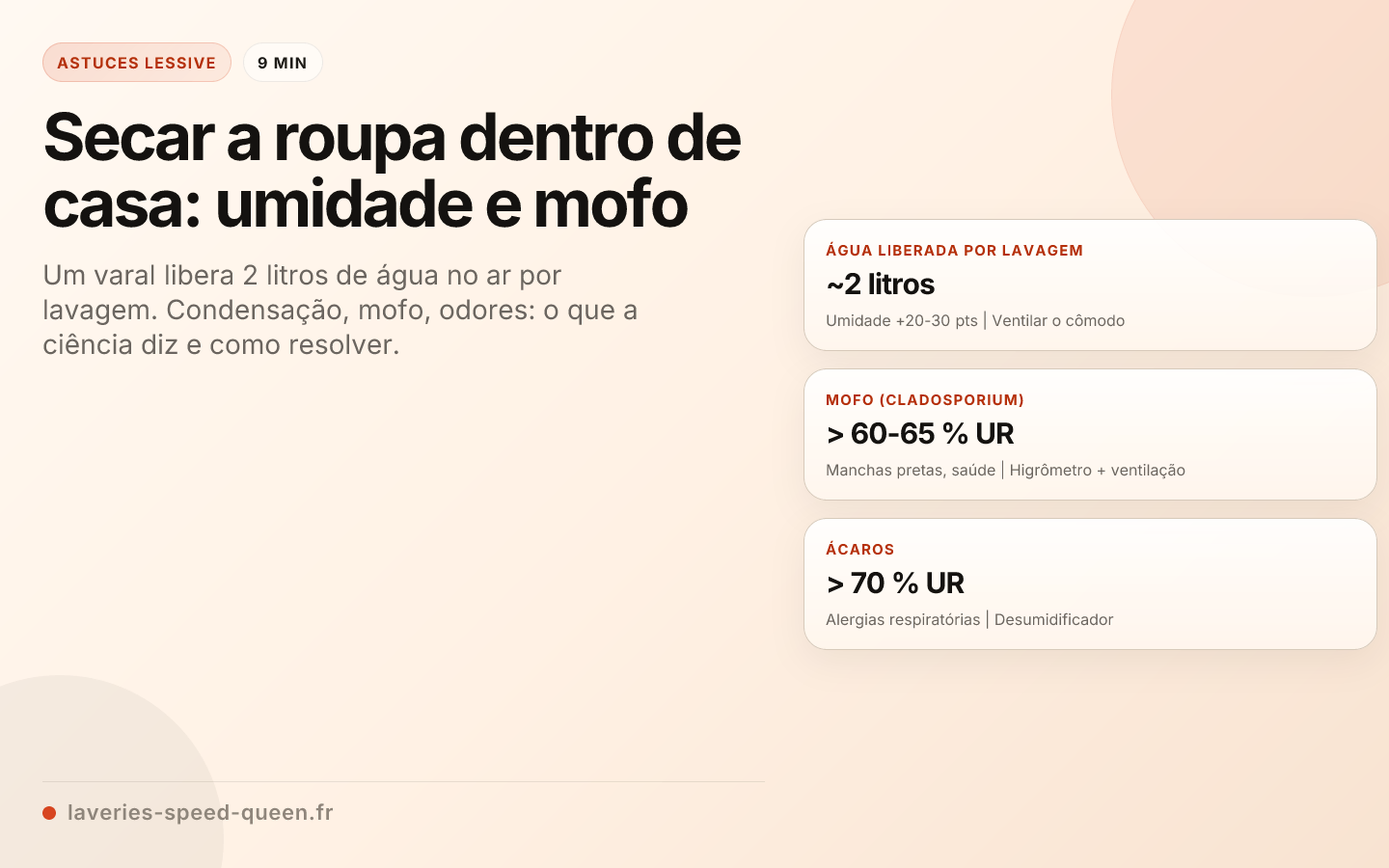 Secar a roupa dentro de casa: umidade e mofo