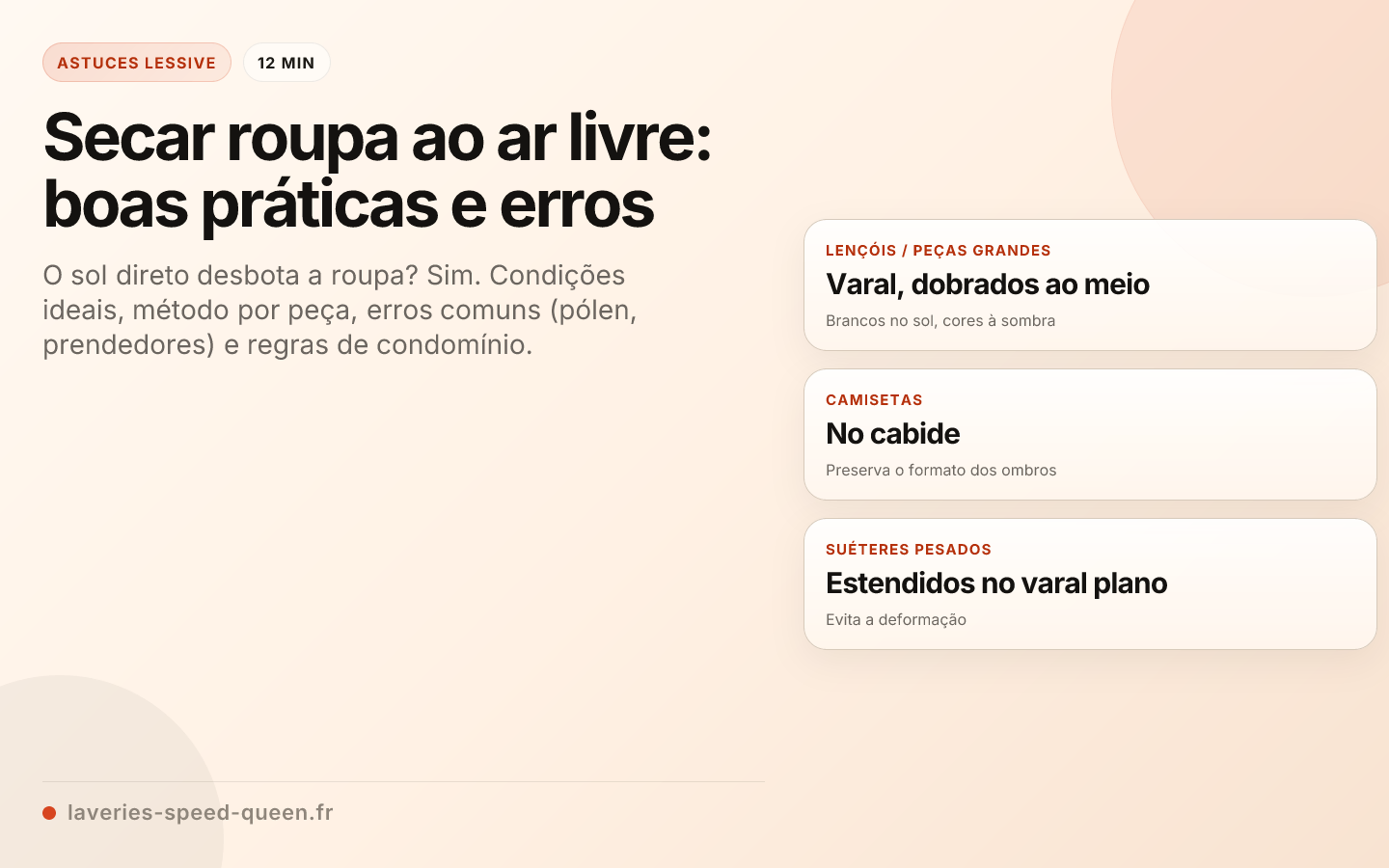 Secar roupa ao ar livre: boas práticas e erros