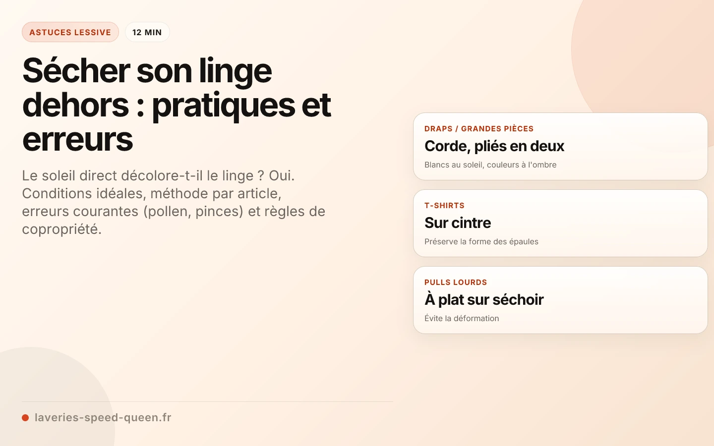 Sécher son linge dehors : pratiques et erreurs