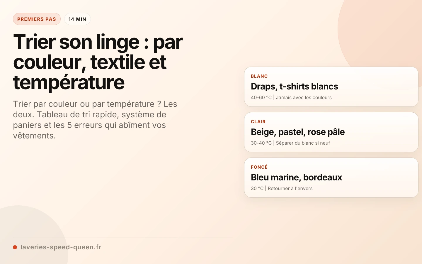 Trier son linge : par couleur, textile et température