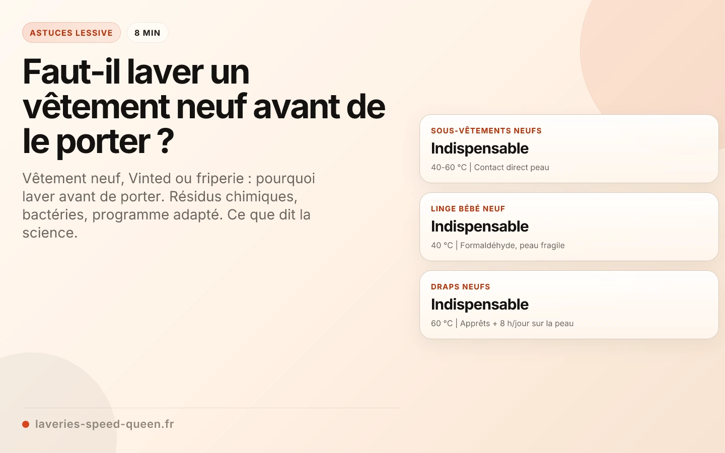 Faut-il laver un vêtement neuf avant de le porter ?